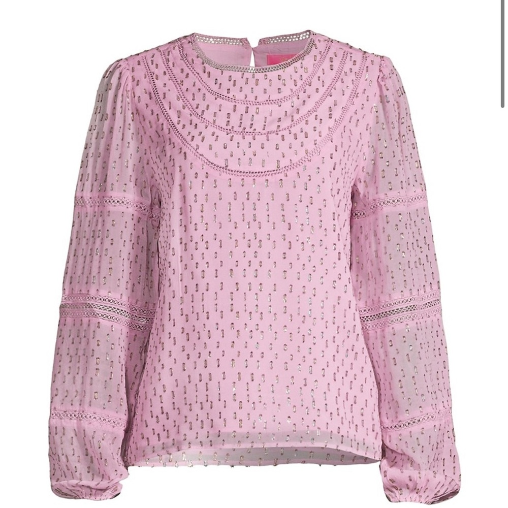 NWT LILLY PULITZER BRILEY METALLIC TOP XL